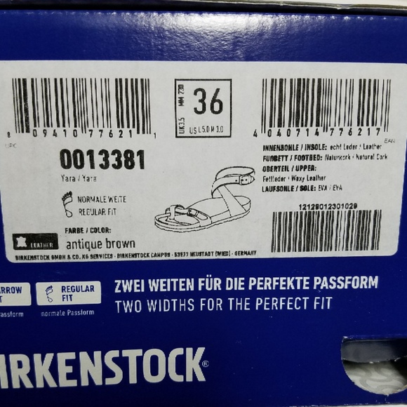 New Birkenstock Yara Antique Brown Sandals 36 - Picture 6 of 6